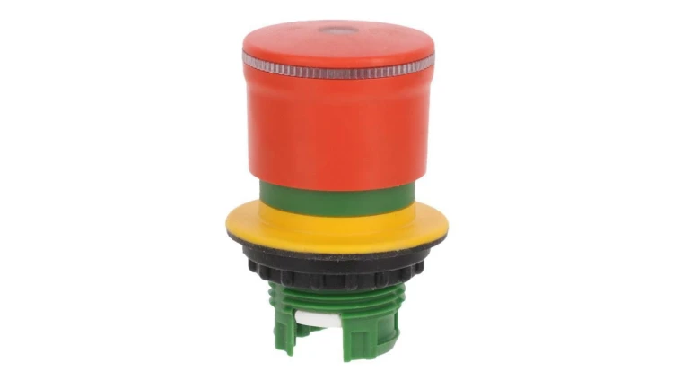 Miniaturowy przycisk bezpieczeństwa 30mm do otworu 22mm pierścień podświetlany odblokowanie przez pociągnięcie M22-PVL30