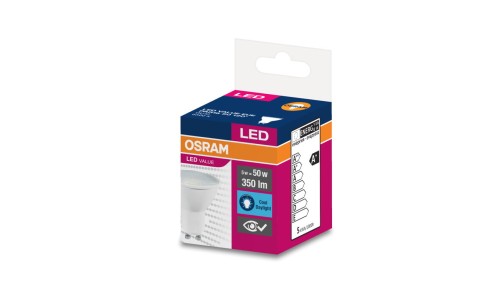 Żarówka LED VALUE 35 GU10 4,5W 350lm 6500K 865 (120 stopni) 4058075198739