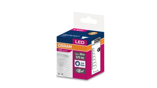 Żarówka LED VALUE 50 GU10 6,9W 575lm 4000K 840 (120 stopni) 4058075198883