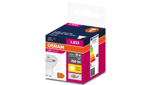 Żarówka LED VALUE 50 GU10 4,5W 350lm 3000K 830 (120 stopni) 4058075598676