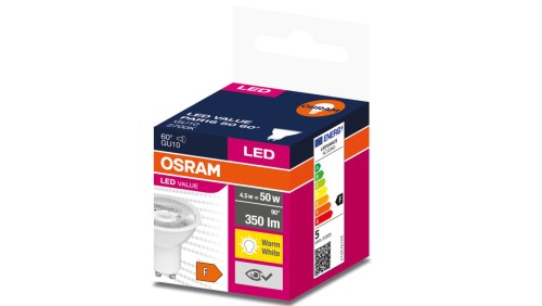 Żarówka LED VALUE 50 GU10 4,5W 350lm 2700K 827 (60 stopni) 4058075598942