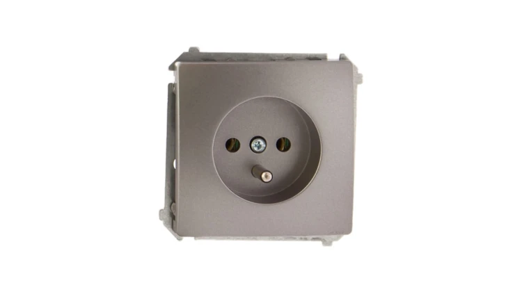 Simon Basic Gniazdo pojedyncze z/u 16A IP20 stal inox BMGZ1.01/21