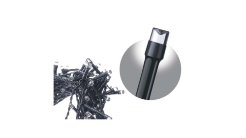 Lampki choinkowe Classic 200 LED 10m zimna biel, zielony przewód, IP20