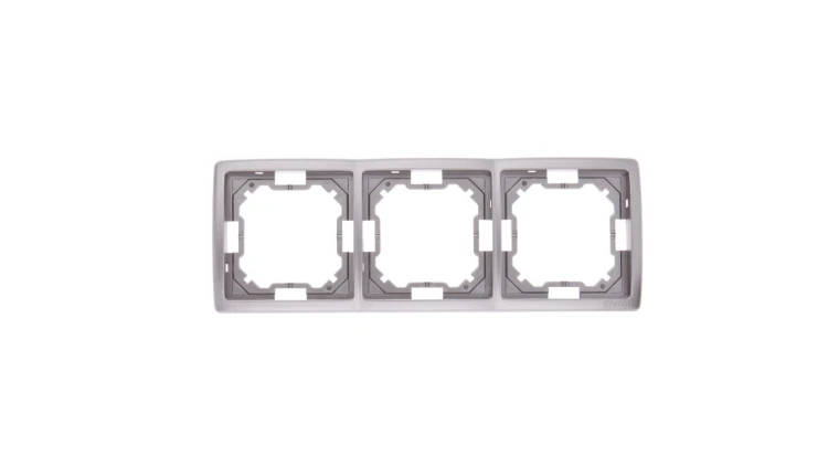 Simon Basic Standard Ramka potrójna uniwersalna stal inox BMR3/21