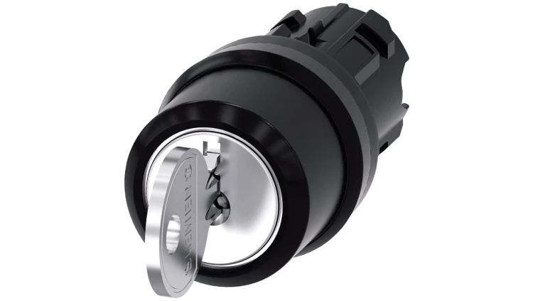 Przełącznik z kluczem 22mm tworzywo 3 poz I-O-II Ronis nr 455 klucz w poz I-O-II SIRIUS ACT 3SU1000-4CL11-0AA0