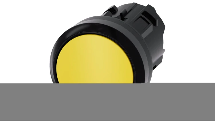 Przycisk 22mm tworzywo żółty płaski z samopowrotem SIRIUS ACT 3SU1000-0AB30-0AA0