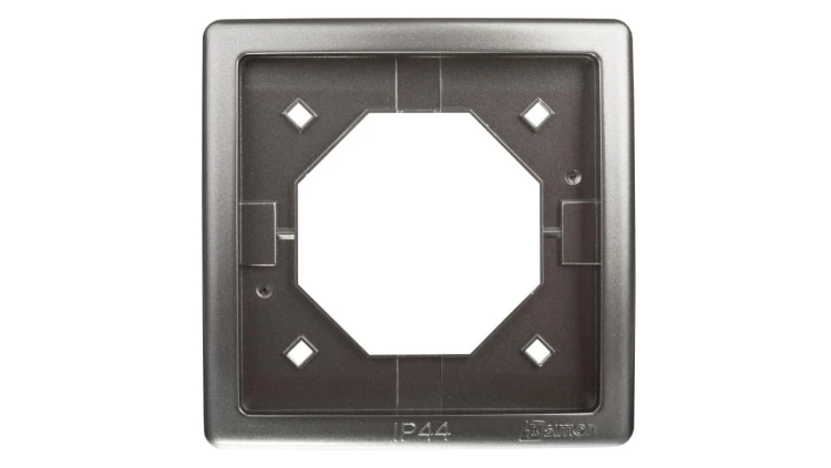Simon Basic Standard Ramka bryzgoszczelna pojedyncza IP44 z uszczelką stal inox BMR1B/21