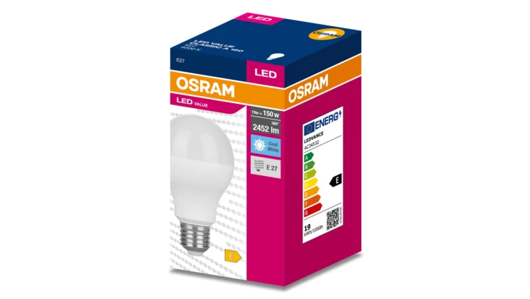 Żarówka LED VALUE CLASSIC A 150 E27 19W 2452lm 4000K 840 FR non-dim 4058075634251