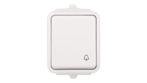 Cedar Przycisk hermetyczny IP44 dzwonek 10A biały WNt-101C WNT101C01