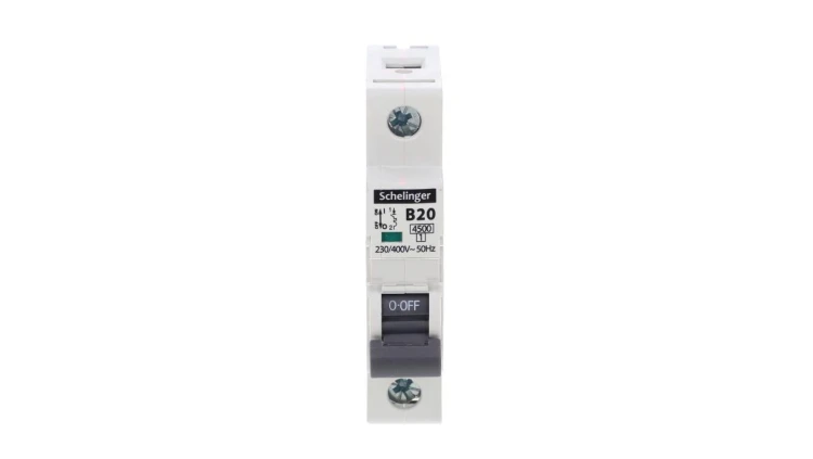 Wyłącznik nadprądowy 1P B 20A 4,5kA AC SCHELINGER A02-G7-1P-B20