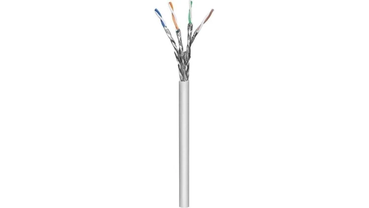 Kabel Skrętka Kat 6A S/FTP linka PIMF szara 100 procent miedzi ITP-C6A-FLS305 /305m/
