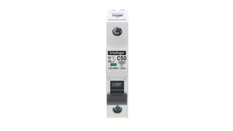 Wyłącznik nadprądowy 1P C 50A 4,5kA AC SCHELINGER A02-G7-1P-C50