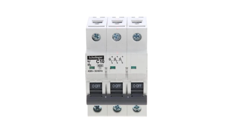 Wyłącznik nadprądowy 3P C 10A 4,5kA AC SCHELINGER A02-G7-3P-C10