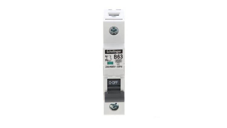 Wyłącznik nadprądowy 1P B 63A 4,5kA AC SCHELINGER A02-G7-1P-B63