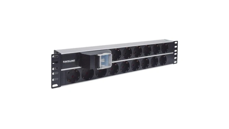 Listwa zasilająca rack 19 2u, 15x schuko, 2x wyłącznik, kabel /3 m/
