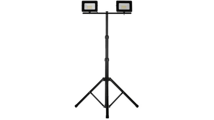 Projektor LED na statywie czarny 2x30W 2x2350lm IP65 6400K SL-S02