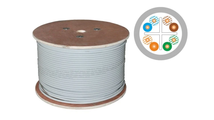 Kabel teleinformatyczny U/UTP kat.6 PVC Eca szary ALANTEC /500m/