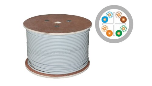 Kabel teleinformatyczny U/UTP kat.6 LSOH B2ca szary ALANTEC /500m/