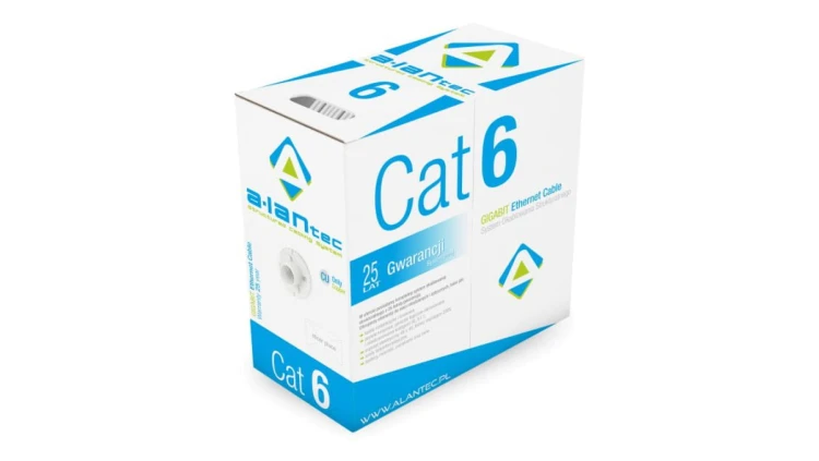 Kabel teleinformatyczny U/UTP kat.6 LSOH Dca szary ALANTEC /305m/