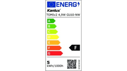 Żarówka LED GU10 TOMIv2 4,9W GU10-NW 490lm 4000K barwa neutralna 34967