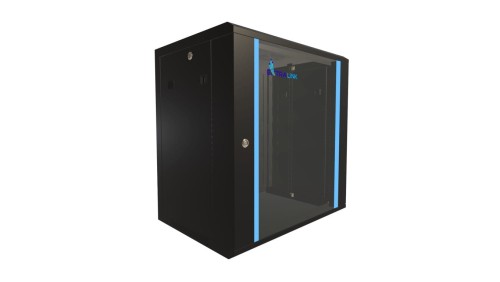 Szafa rack montowana na ścianie Extralink 12U 600x450 Czarna