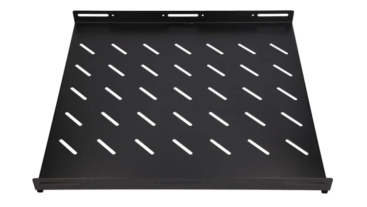 Półka 19, 602 x 472mm, mocowana punktowo, do szaf o głębokości 800mm Extralink 1U 600mm Czarna