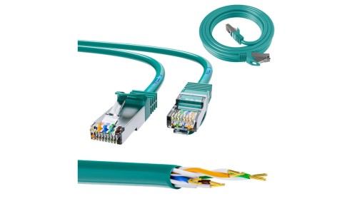 Patchcord LAN Miedź Kabel sieciowy skrętka 1Gbit/s Extralink Kat.6 FTP 1m