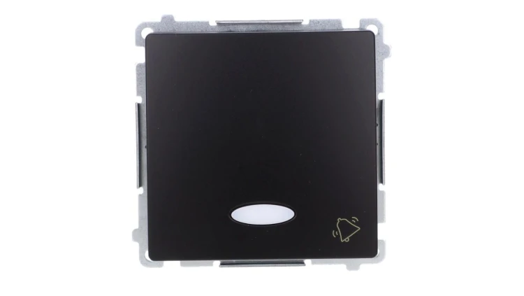 Simon Basic Przycisk dzwonek z podświetleniem LED (moduł) 10AX, 250V, szybkozłącza, czarny BMD1L.01/49