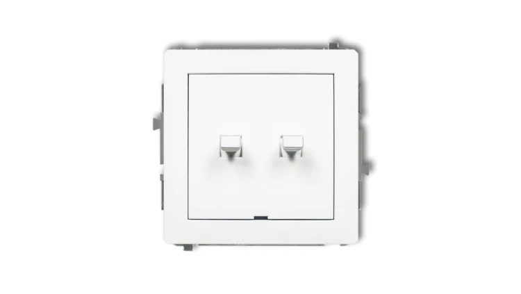 DECO Mechanizm łącznika świecznikowego w stylu amerykańskim, biały mat 25DWPUS-2