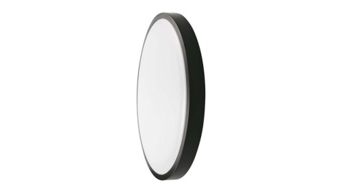 Plafoniera LED 18W 1800lm 4000K IP44 Okrągła fi225 Mleczny Czarna Ramka z mikrofalowym czujnikiem ruchu 7669