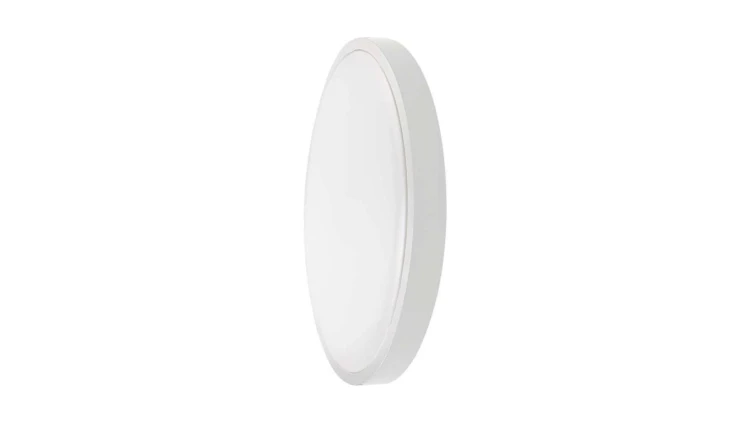 Plafoniera LED 24W 2400lm 4000K IP44 Okrągła fi295 Mleczny Biała Ramka z mikrofalowym czujnikiem ruchu 7663
