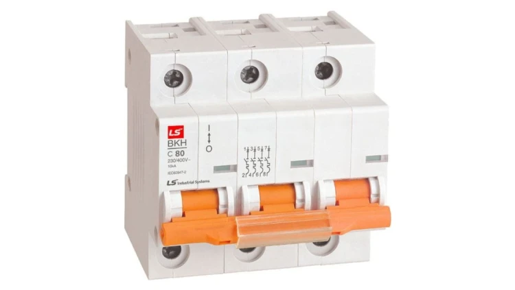 Wyłącznik modułowy LS Electric BKH 3P 80A charakterystyka C 06110346R0 BKH 3P C80A
