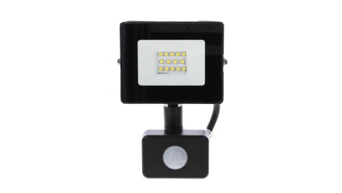 NAŚWIETLACZ LED SMD KASTEL 10W 4000K 800LM IP65 CZARNY CZ. PIR C64-S-LFK-010BL-4K