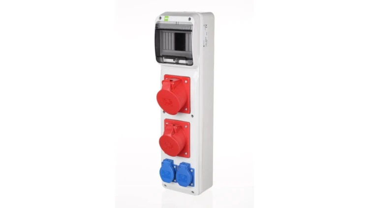 Rozdzielnica budowlana RS-6 6-mod. 2x2P+Z, 16A/5P, 32A/5P, IP44 bez zabezpieczeń 6240-00