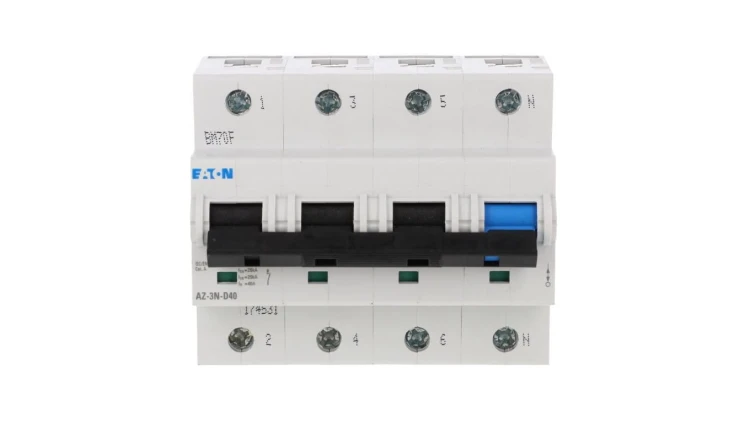 Wyłącznik nadprądowy 3P+N D 40A 25kA AC AZ-3N-D40 174531