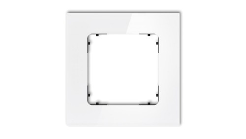 ICON Ramka uniwersalna pojedyncza kwadratowa - efekt szkła (ramka: biała spód: czarny) 0-12-IRSK-1