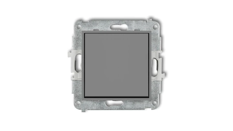 ICON Mechanizm łącznika zwiernego, jednobiegunowego (jeden klawisz bez piktogramu) szary mat 27IWP-4.1