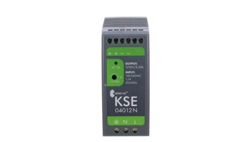 Zasilacz impulsowy KSE 04012P 230/ 12VDC 3,3A 40W na szynę DIN, Uzas: 85-264VAC, Ta70, 18912-9990