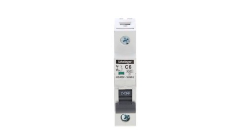Wyłącznik nadprądowy 1P C 6A 4,5kA AC SCHELINGER A02-G7-1P-C06