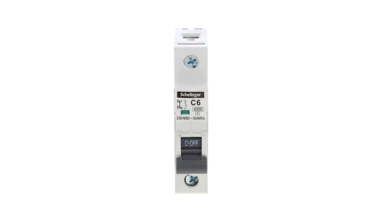 Wyłącznik nadprądowy 1P C 6A 4,5kA AC SCHELINGER A02-G7-1P-C06