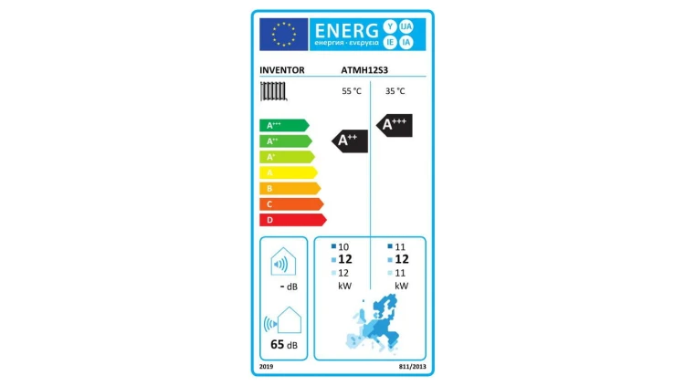 Pompa ciepła monoblok 12kW 1-faz INVENTOR +grzałka 3kW ATMH12S3 R32
