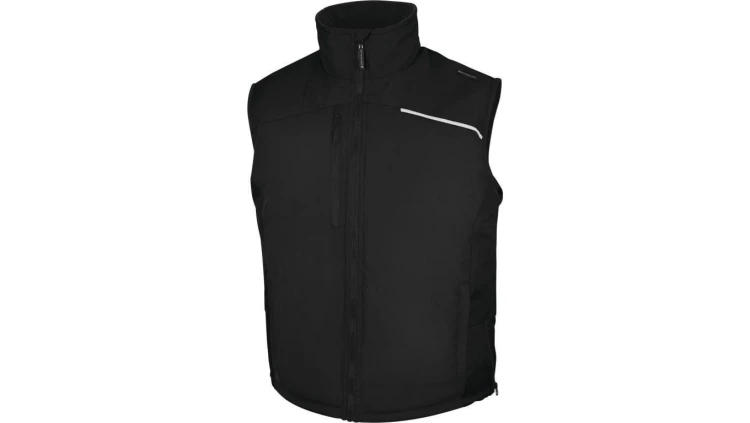 Kamizelka z poliestru pongee powlekanego PVC FIDJI3, kolor: czarny, rozmiar: 3XL / FIDJ3NO3X
