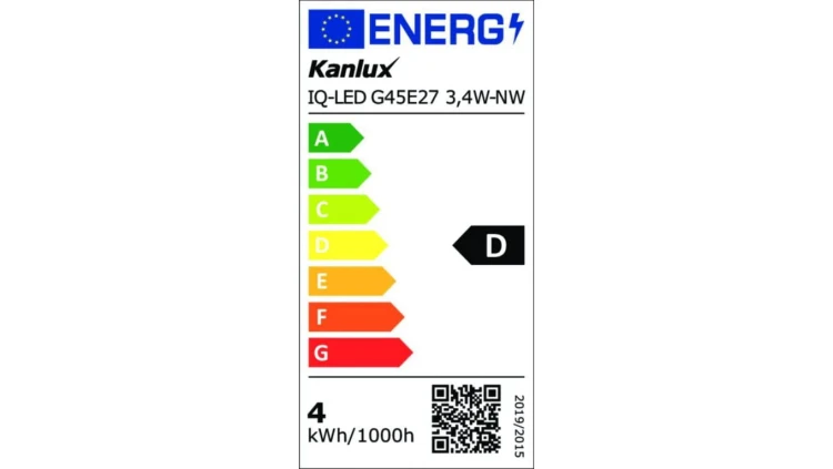 Żarówka LED E27 IQ-LED G45E27 3,4W-NW 470lm 4000K barwa neutralna Ra90 3 lata Gwarancji kulka 36692