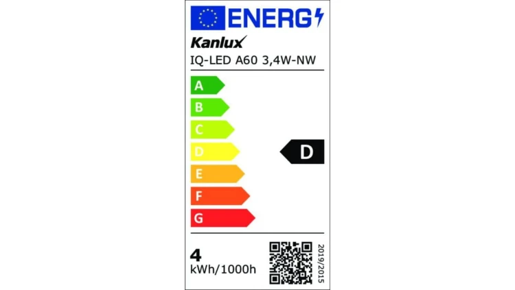 Żarówka LED E27 IQ-LED A60 3,4W-NW 470lm 4000K barwa neutralna 3 lata Gwarancji 36671