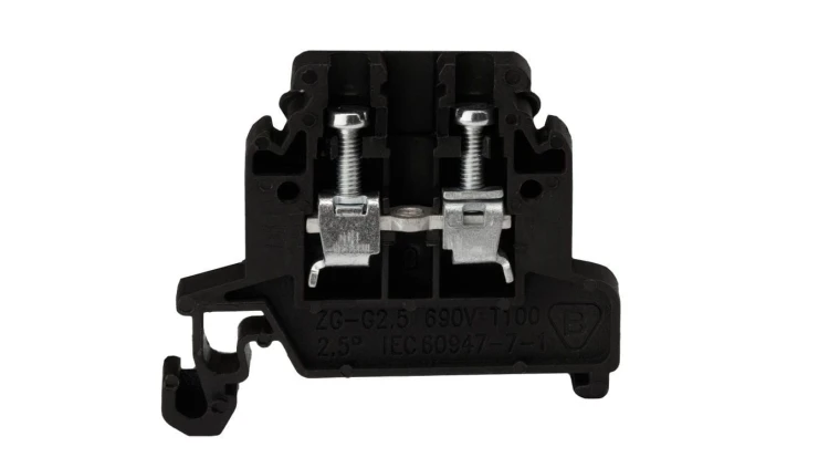 Złączka szynowa 2-przewodowa 2,5 mm2 czarny ZG-G2,5 A11-8103