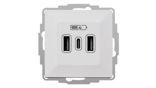 VESTRA ładowarka USB 2xA+C biały 3808-10
