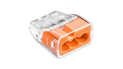 Szybkozłączka SCP3 IDEALNA wtykowa do drutów i wielodrutów 3-torowa 4mm² 32A 450V 88000008S /100szt./