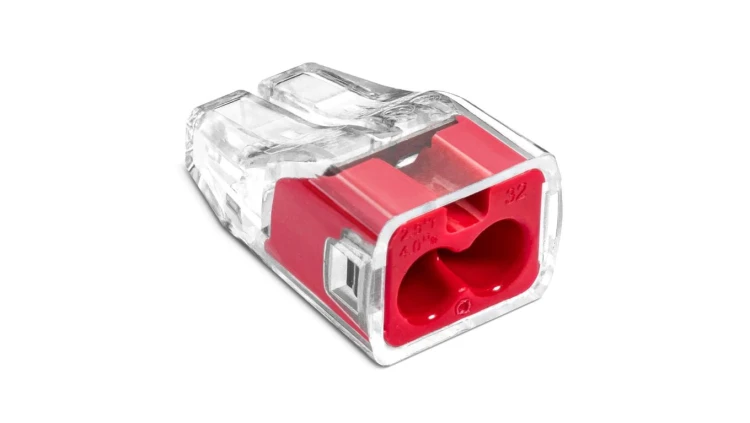 Szybkozłączka SCP2 IDEALNA wtykowa do drutów i wielodrutów 2-torowa 4mm² 32A 450V 88000001S /100szt./
