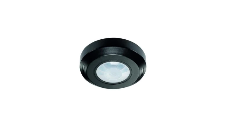 Czujnik ruchu PIR natynkowy IP20 360 st. 300W zasięg 6m czarny w całości CP-6C