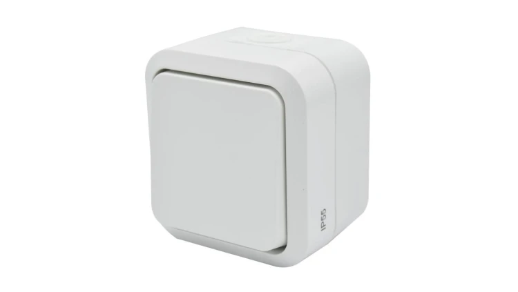 Łącznik 2-biegunowy podwójny natynkowy Aqua Pro IP55 biały / 60221